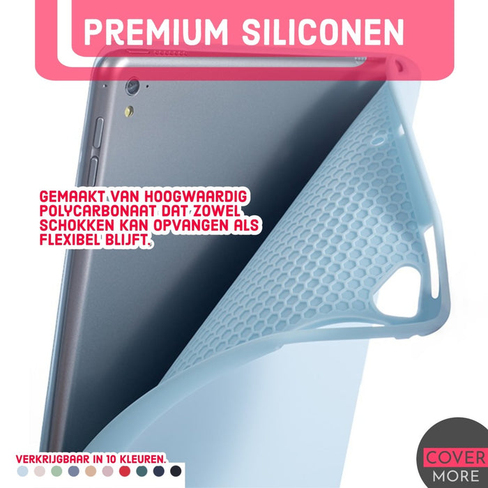 iPad Air 3 (2019) 10.5 Hoes - iPad Air 2019 (3e generatie) Case - Donker Blauw - Smart Folio iPad Air Cover met Apple Pencil Opbergvak - Hoesje voor Apple iPad Air 3e Generatie (2019) 10.5 inch - Tablet Hoezen - CoverMore