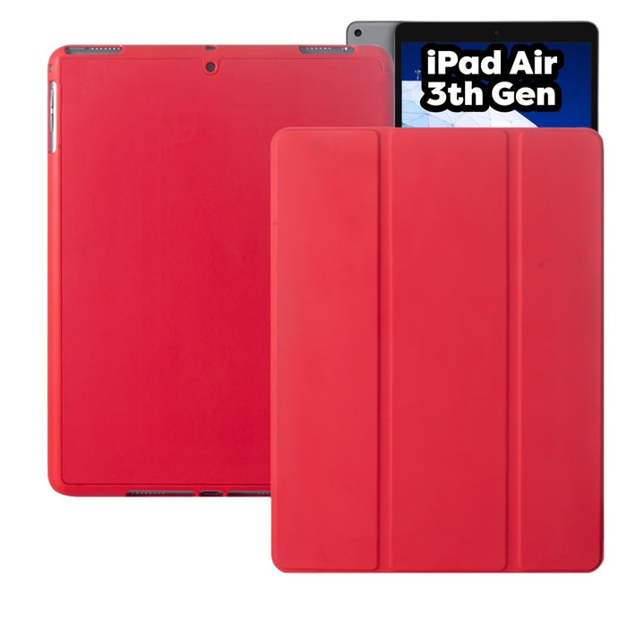 iPad Air 3 (2019) 10.5 Hoes - iPad Air 2019 (3e generatie) Case - Rood - Smart Folio iPad Air Cover met Apple Pencil Opbergvak - Hoesje voor Apple iPad Air 3e Generatie (2019) 10.5 inch - Tablet Hoezen - CoverMore