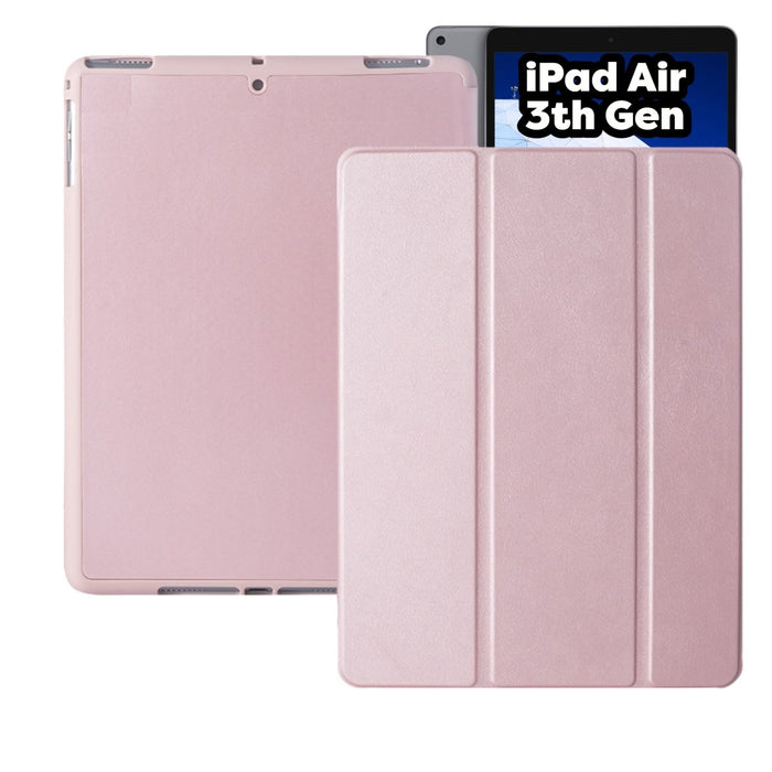 iPad Air 3 (2019) 10.5 Hoes - iPad Air 2019 (3e generatie) Case - Roze Goud - Smart Folio iPad Air Cover met Apple Pencil Opbergvak - Hoesje voor Apple iPad Air 3e Generatie (2019) 10.5 inch