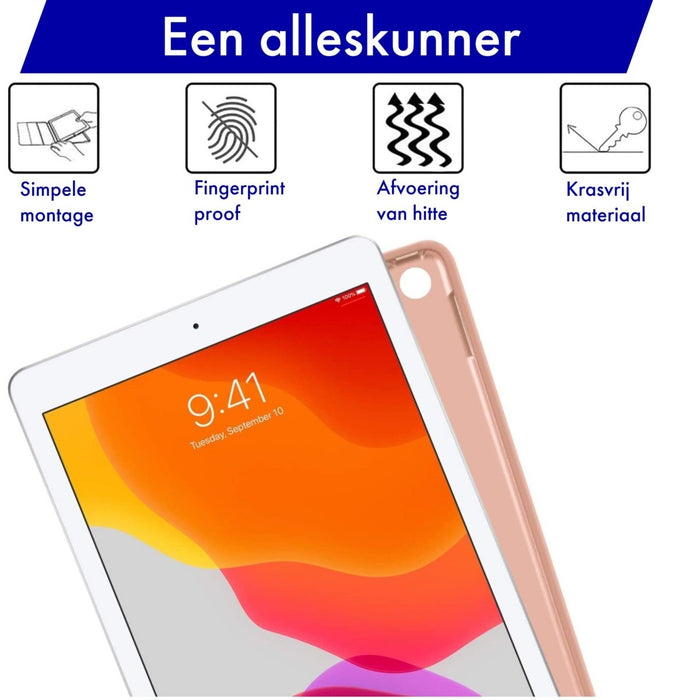 iPad Air 3 (2019) 10.5 inch Hoes Toetsenbord - Leer - Keyboard Case voor Apple iPad 10.5 inch (3e Generatie) generatie - iPad Hoesje met Toetsenbord - Rose Goud - Bluetooth Toetsenbord iPad - iPad Toetsenbord