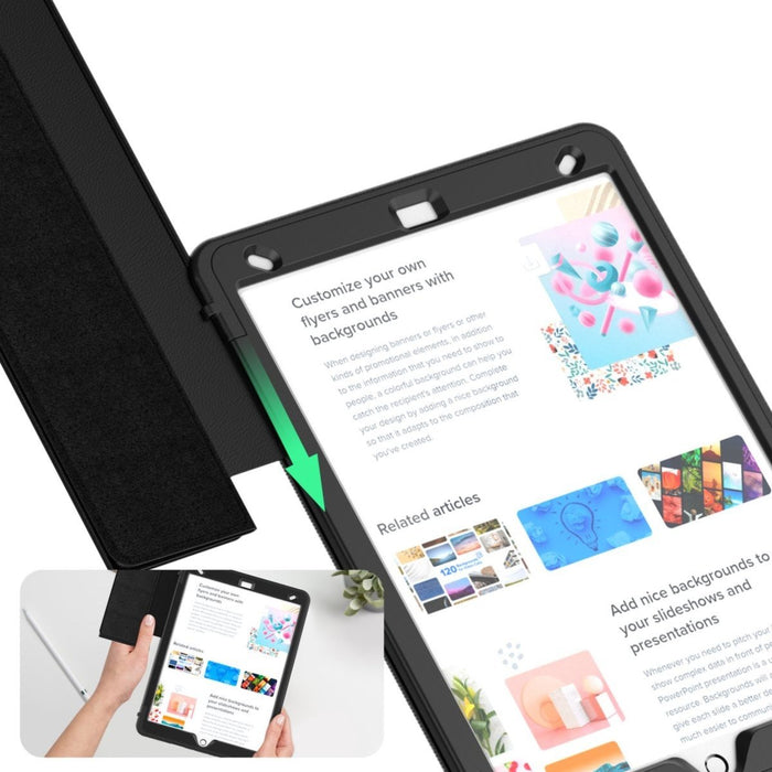 iPad Air 3 Hoes - iPad Pro 10.5 (2019) Hoesje - Extreme Bescherming -Smart Folio - Standaard - Apple Pencil vakje - Zakelijk Gebruik - Heavy Duty - Geschikt voor Apple iPad Air 2019 (3e Generatie) + iPad Pro 10.5 inch - Zwart - Tablet Hoezen - Phreeze