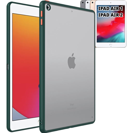 iPad Air Hoes - iPad Air 2 Hoes - Phreeze Back Cover Hoesje - AntiShock - Groen - Transparant - Tablet Hoezen - Phreeze
