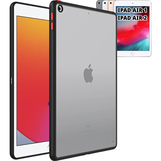 iPad Air Hoes - iPad Air 2 Hoes - Phreeze Back Cover Hoesje - AntiShock - Zwart - Transparant - Tablet Hoezen - Phreeze