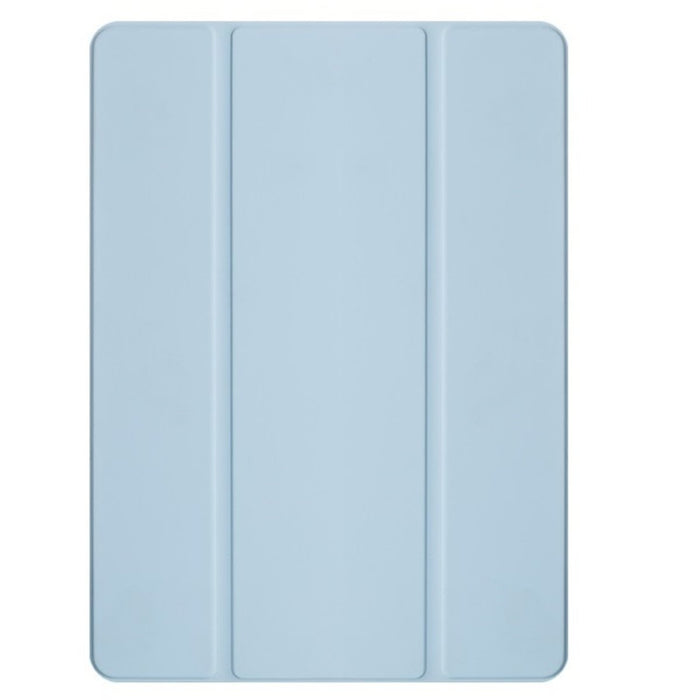 iPad Hoes 2017 / 2018 / Air / Air 2 - Clear Back Folio Cover met Apple Pencil Opbergvak - Magnetische iPad Case - Blauw - Schokbestendige iPad Hoesje - Geschikt voor Apple iPad 5e / 6e en iPad Air 1e / 2e generaties