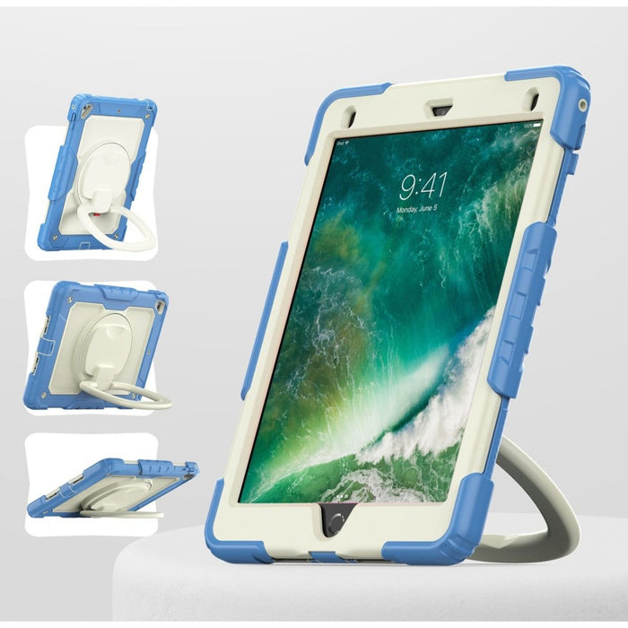 iPad Hoes 2017 / 2018 / Air / Air 2 - Extreme Bescherming - Apple Pencil Opbergvak - Handvat - Kinderhoes - iPad Case - Blauw - Schokbestendige iPad Hoesje - Geschikt voor iPad 2017/2018 en iPad Air 1/2 - Tablet Hoezen - Phreeze