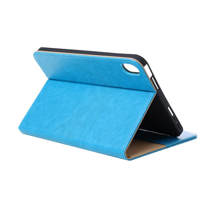 iPad Mini 6 2021 (8.3 inch) Hoes Blauw - Premium Vegan Leer - Apple iPad Mini 2021 Case - Luxe iPad Mini 6 Cover