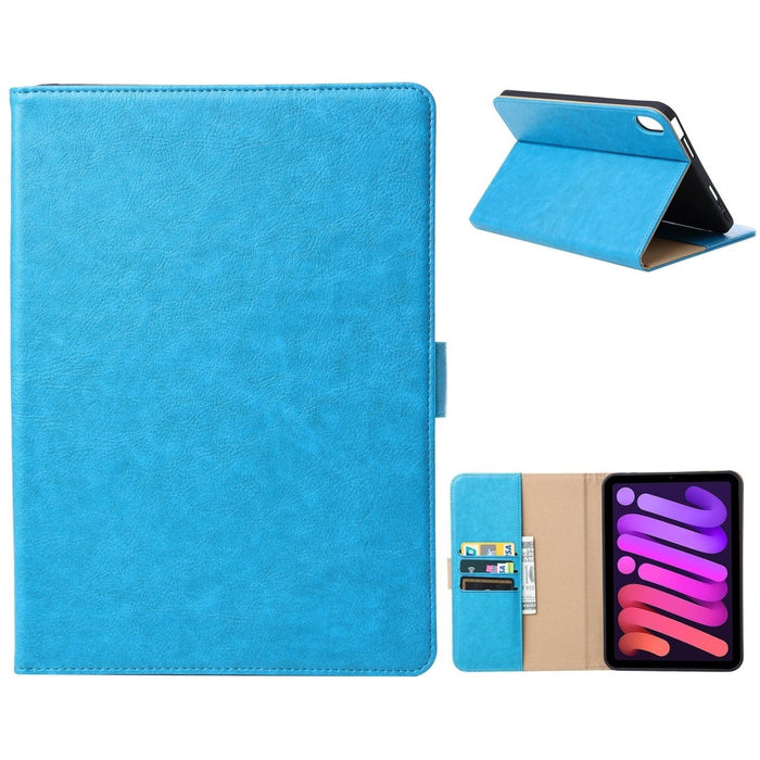 iPad Mini 6 2021 (8.3 inch) Hoes Blauw - Premium Vegan Leer - Apple iPad Mini 2021 Case - Luxe iPad Mini 6 Cover