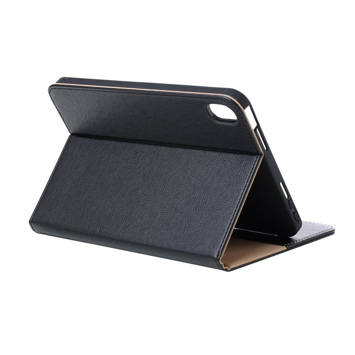 iPad Mini 6 2021 (8.3 inch) Hoes Zwart - Premium Vegan Leer - Apple iPad Mini 2021 Case - Luxe iPad Mini 6 Cover