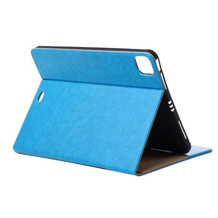 iPad Pro 11 (2021) Hoes - Vegan Leer - Premium Hoesje Case Cover voor de Apple iPad Pro 3e Generatie 11 2021 - Blauw