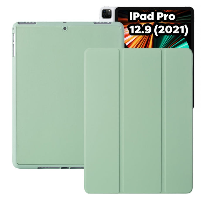 iPad Pro 12.9 Hoes - iPad Pro 12.9 Hoesje 2021 met Apple Pencil Vakje - Smart Folio Case - Groen - Case geschikt voor Apple iPad Pro 12.9 3e generatie