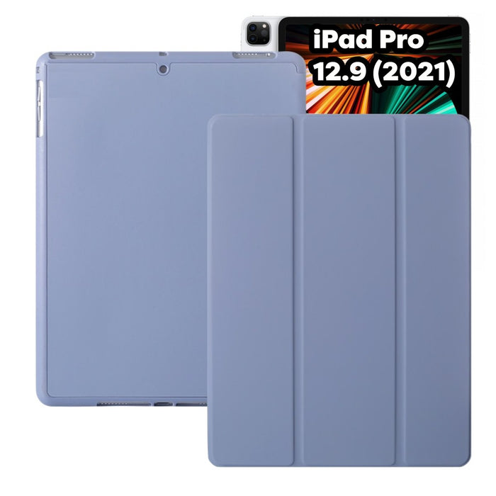 iPad Pro 12.9 Hoes - iPad Pro 12.9 Hoesje 2021 met Apple Pencil Vakje - Smart Folio Case - Paars - Case geschikt voor Apple iPad Pro 12.9 3e generatie