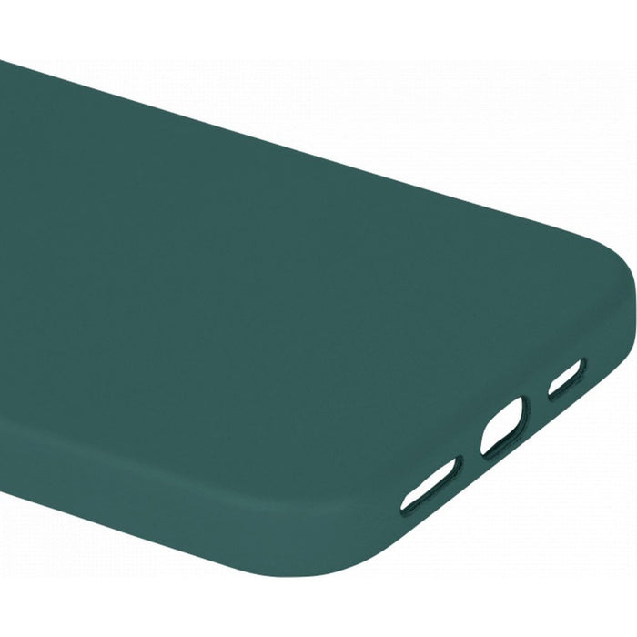 iPhone 12 Hoesje - Magnetisch - Groen - iPhone 12 Case Magneet - Geschikt voor Apple Magneet - Vegan Leer- MicroFiber - Metalen Knoppen - Military Grade iPhone 12 Hoes
