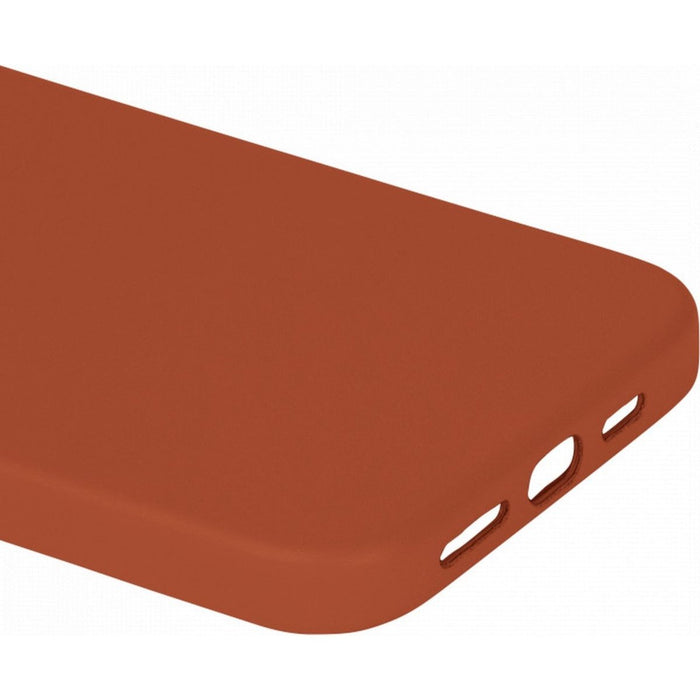 iPhone 12 Pro Hoesje - Magnetisch - Bruin - iPhone 12 Pro Case Magneet - Geschikt voor Apple Magneet - Vegan Leer- MicroFiber - Metalen Knoppen - Military Grade iPhone 12 Pro Hoes