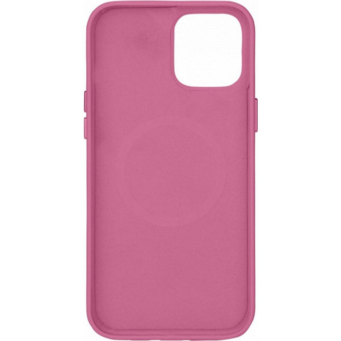 iPhone 12 Pro Max Hoesje - Magnetisch - Roze - iPhone 12 Pro Max Case Magneet - Geschikt voor Apple Magneet - Vegan Leer- MicroFiber - Metalen Knoppen - Military Grade iPhone 12 Pro Max Hoes