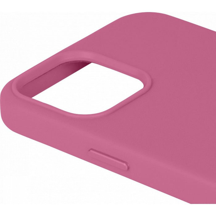 iPhone 12 Pro Max Hoesje - Magnetisch - Roze - iPhone 12 Pro Max Case Magneet - Geschikt voor Apple Magneet - Vegan Leer- MicroFiber - Metalen Knoppen - Military Grade iPhone 12 Pro Max Hoes