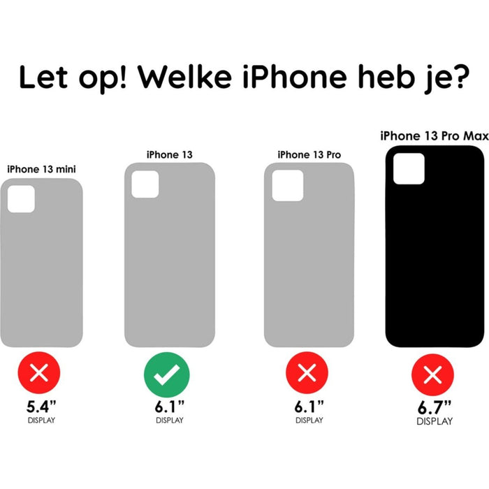 iPhone 13 Hoesje + Kaarthouder - Magnetisch en Standaard - iPhone 13 Hoesje Pasjeshouder met Houder - iPhone 13 Cover Magnetisch - Vegan Leer - Microvezel