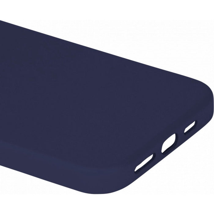 iPhone 13 Hoesje - Magnetisch - Donker Blauw - iPhone 13 Case Magneet - Geschikt voor Apple Magneet - Vegan Leer- MicroFiber - Metalen Knoppen - Military Grade iPhone 13 Hoes