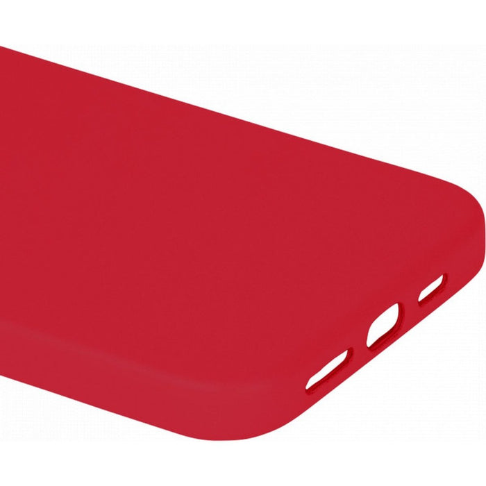 iPhone 13 Hoesje - Magnetisch - Rood - iPhone 13 Case Magneet - Geschikt voor Apple Magneet - Vegan Leer- MicroFiber - Metalen Knoppen - Military Grade iPhone 13 Hoes