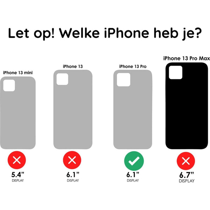 iPhone 13 Pro Hoesje + Kaarthouder - Magnetisch - iPhone 13 Pro Hoesje Pasjeshouder - iPhone 13 Pro Cover Magnetisch - Vegan Leer - Microvezel