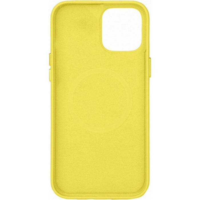 iPhone 13 Pro Hoesje - Magnetisch - Geel - iPhone 13 Pro Case Magneet - Geschikt voor Apple Magneet - Vegan Leer- MicroFiber - Metalen Knoppen - Military Grade iPhone 13 Pro Hoes