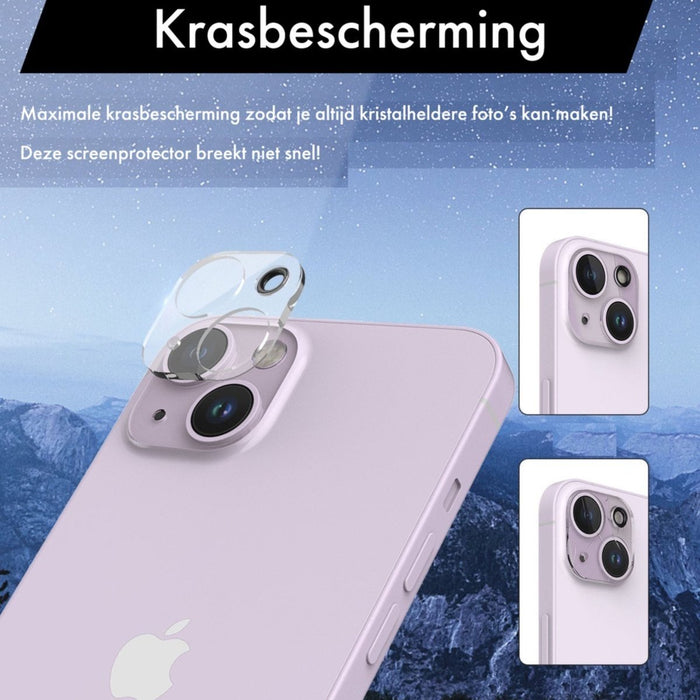 iPhone 14 Camera Lens Protector - Eenvoudige Installatie - Camera Protector iPhone 14 - Gehard Glas - Screenprotector