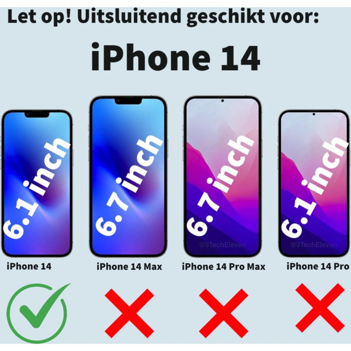 iPhone 14 Hoesje Doorzichtig - UltraHD Transparant Hoesje - MagSafe Compatible - Geschikt voor Apple iPhone 14