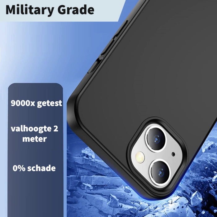 iPhone 14 Hoesje Zwart - Siliconen - Matte - Hoesje - MagSafe Compatible - Geschikt voor Apple iPhone 14