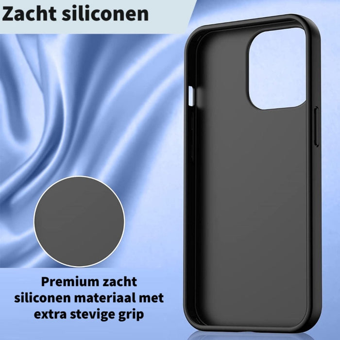 iPhone 14 Pro Hoesje Zwart - Siliconen - Matte - Hoesje - MagSafe Compatible - Geschikt voor Apple iPhone 14 Pro