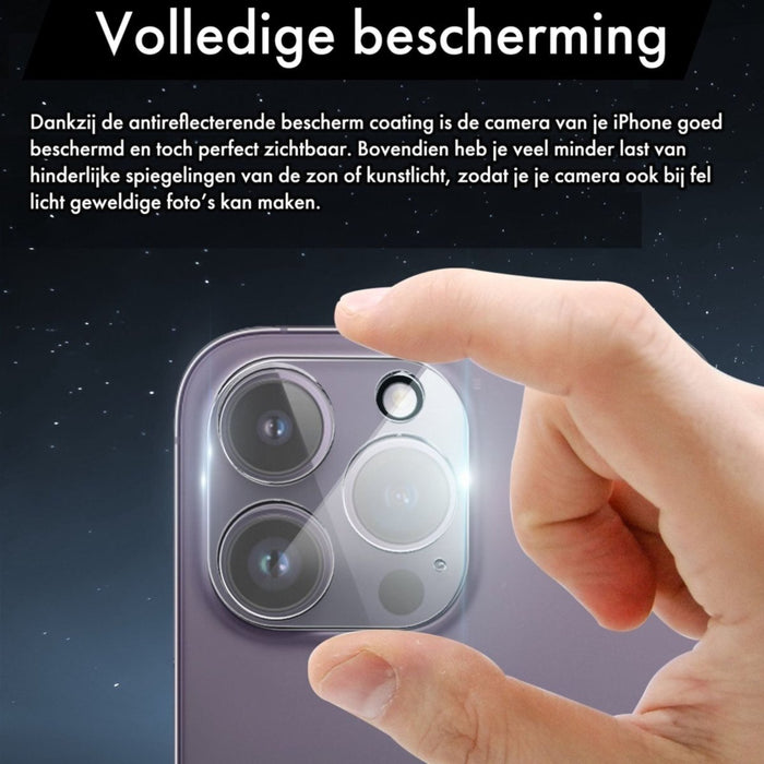 iPhone 14 Pro Max Camera Lens Protector - Eenvoudige Installatie - Camera Protector iPhone 14 Pro Max - Gehard Glas - Screenprotector