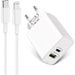 iPhone oplader - 35W USB-C Snelle oplader inclusief 3meter oplaadkabel- geschikt voor iPhone/iPad - Opladers - Phreeze