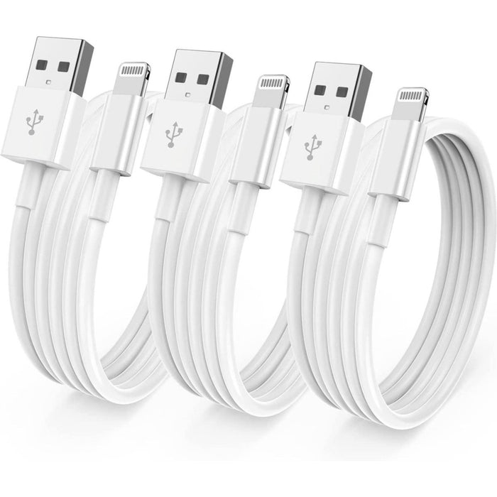 iPhone oplader kabel - iPhone kabel - Lightning USB kabel - iPhone lader kabel geschikt voor Apple iPhone 6,7,8,9,X,XS,XR,11,12,13 - 3-PACK