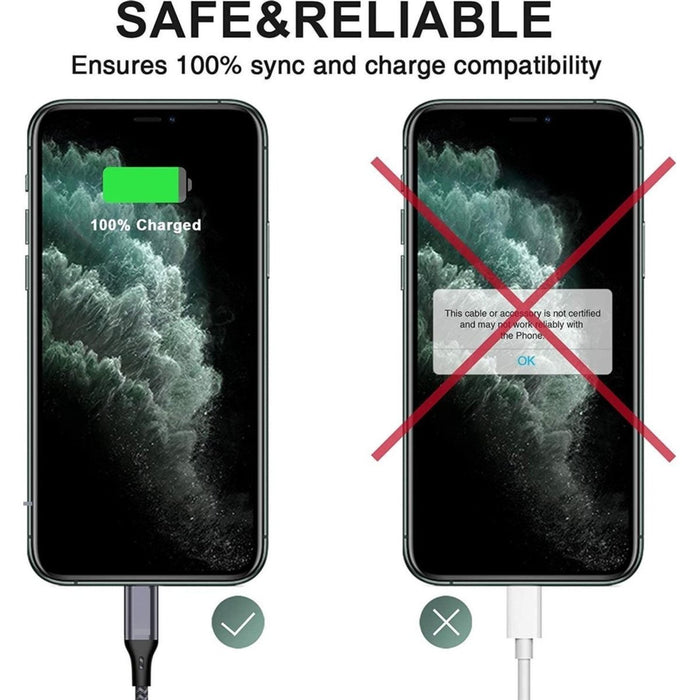 iPhone Oplader Kabel Lightning naar USB-kabel - Zwart - 3 Meter - Geschikt voor iPhone / iPad / iPhone 12 / iPad 2020