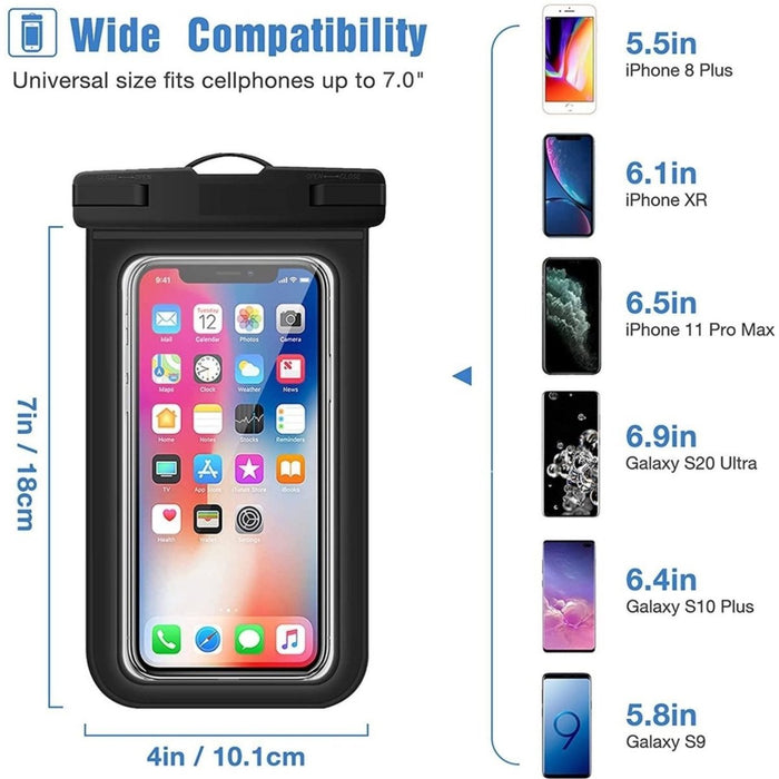 iPhone Waterproof Case / Hoes / Zakje - Geschikt voor iPhone 11 / Xs Max / 12 / 8 Plus / 7 / SE / 2020 - Waterdicht Hoesje voor iPhone met Airbag Functie