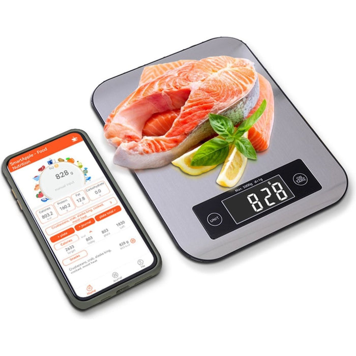 Keukenweegschaal Digitaal - Digitale Keukenweegschaal met App - Precisie Keuken Weegschaal - Tot 5 KG