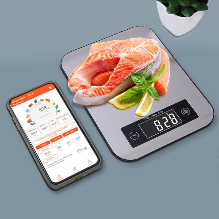 Keukenweegschaal Digitaal - Digitale Keukenweegschaal met App - Precisie Keuken Weegschaal - Tot 5 KG