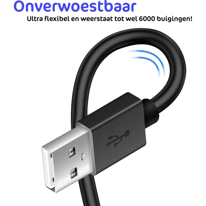 Korte USB-C Oplaadkabel - 2.4A Oplader Kabel voor Samsung - 30CM