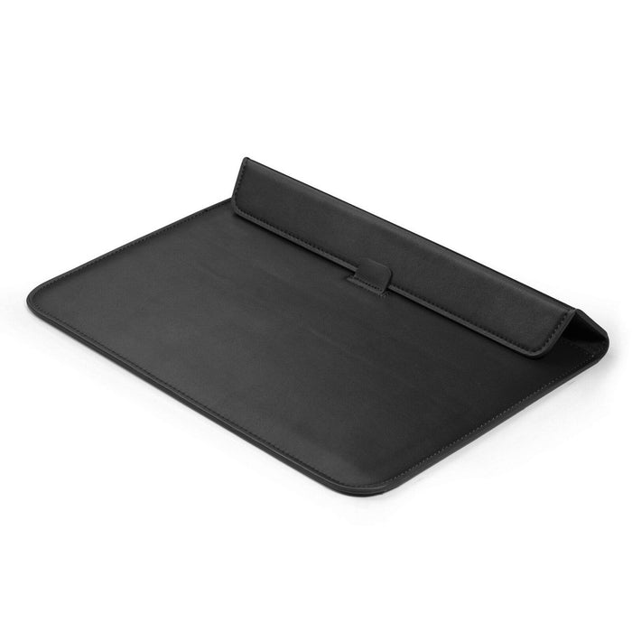 Laptoptas 11 Inch - Vegan Leer - Laptoptas met Standaard en Opbergvak - Laptopstandaard en Sleeve voor Laptops van 11 tot 12 inch voor o.a Microsoft Surface Laptop Go/Pro/Chromebook