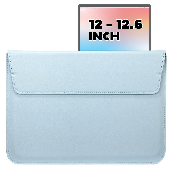 Laptoptas 12 inch - Vegan Leer - Laptoptas met Standaard en Opbergvak - Laptopstandaard en Sleeve voor Laptops van 12 tot 12.6 inch voor o.a Microsoft Surface Laptop Go/Pro/Chromebook