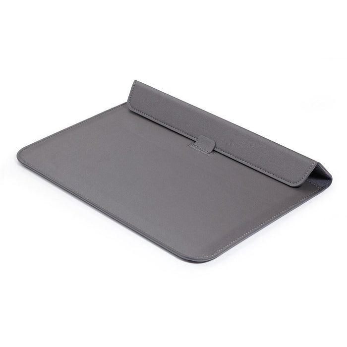 Laptoptas 12 inch - Vegan Leer - Laptoptas met Standaard en Opbergvak - Laptopstandaard en Sleeve voor Laptops van 12 tot 12.6 inch voor o.a Microsoft Surface Laptop Go/Pro/Chromebook