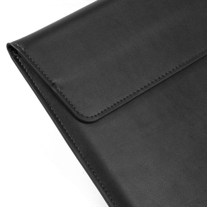 Laptoptas 15 inch - Vegan Leer - Laptoptas met Standaard en Opbergvak - Laptopstandaard en Sleeve voor Laptops van 15 tot 16 inch voor o.a Samsung, HP, Dell, Chromebook, Google, Lenovo