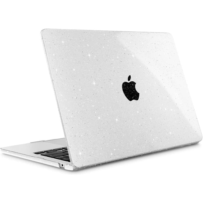 Macbook Air 2022 Hoesje - 13.6 inch - Glitter Transparant - Doorzichtig MacBook Air (M2 Chip) Case - Cover geschikt voor Apple MacBook Air (A2681)