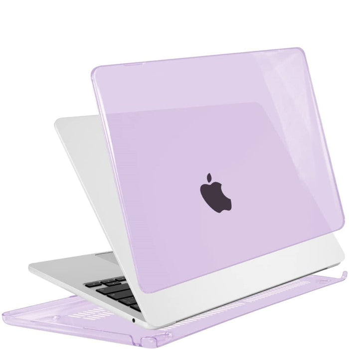 Macbook Air 2022 Hoesje - 13.6 inch - Kristal Paars - MacBook Air (M2 Chip) Case - Cover geschikt voor Apple MacBook Air (A2681)