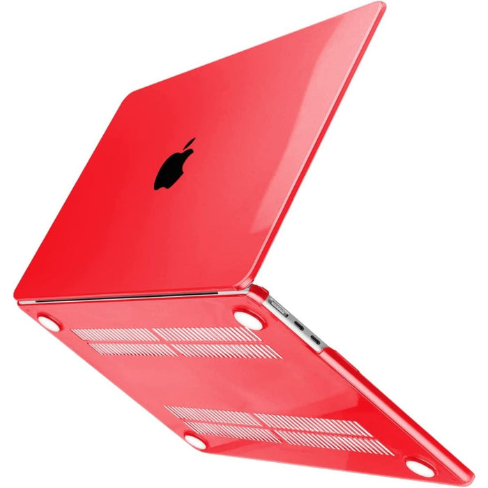 Macbook Air 2022 Hoesje - 13.6 inch - Kristal Rood - MacBook Air (M2 Chip) Case - Cover geschikt voor Apple MacBook Air (A2681)