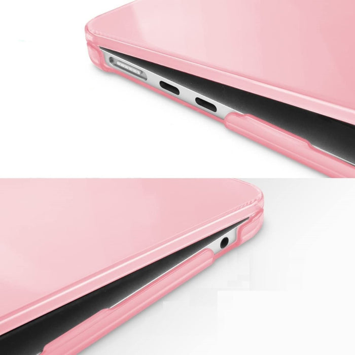 Macbook Air 2022 Hoesje - 13.6 inch - Kristal Roze - MacBook Air (M2 Chip) Case - Cover geschikt voor Apple MacBook Air (A2681)