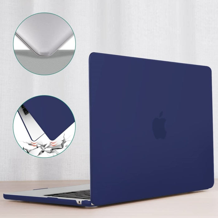 Macbook Air 2022 Hoesje - 13.6 inch - Matte Blauw - MacBook Air (M2 Chip) Case - Cover geschikt voor Apple MacBook Air (A2681)