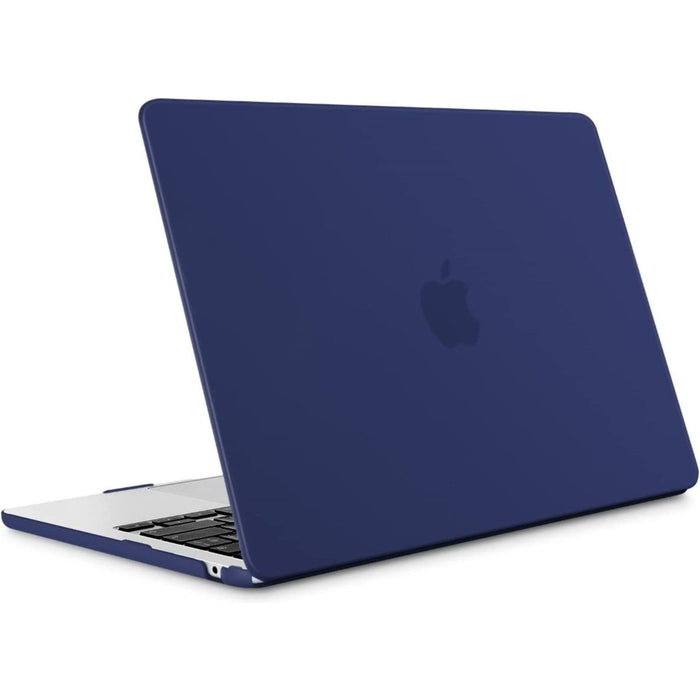 Macbook Air 2022 Hoesje - 13.6 inch - Matte Donker Blauw - MacBook Air (M2 Chip) Case - Cover geschikt voor Apple MacBook Air (A2681)