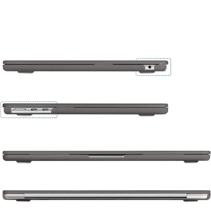 Macbook Air 2022 Hoesje - 13.6 inch - Matte Grijs - MacBook Air (M2 Chip) Case - Cover geschikt voor Apple MacBook Air (A2681)