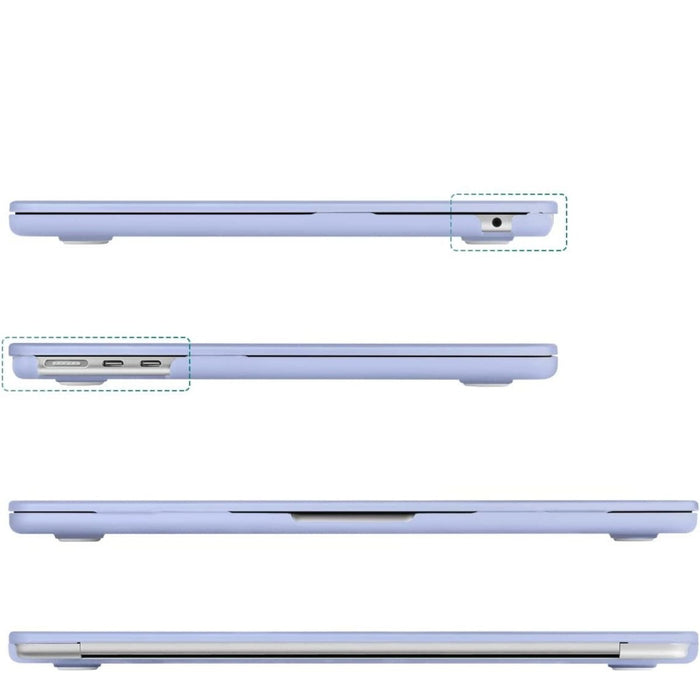 Macbook Air 2022 Hoesje - 13.6 inch - Matte Lavender Paars - MacBook Air (M2 Chip) Case - Cover geschikt voor Apple MacBook Air (A2681)