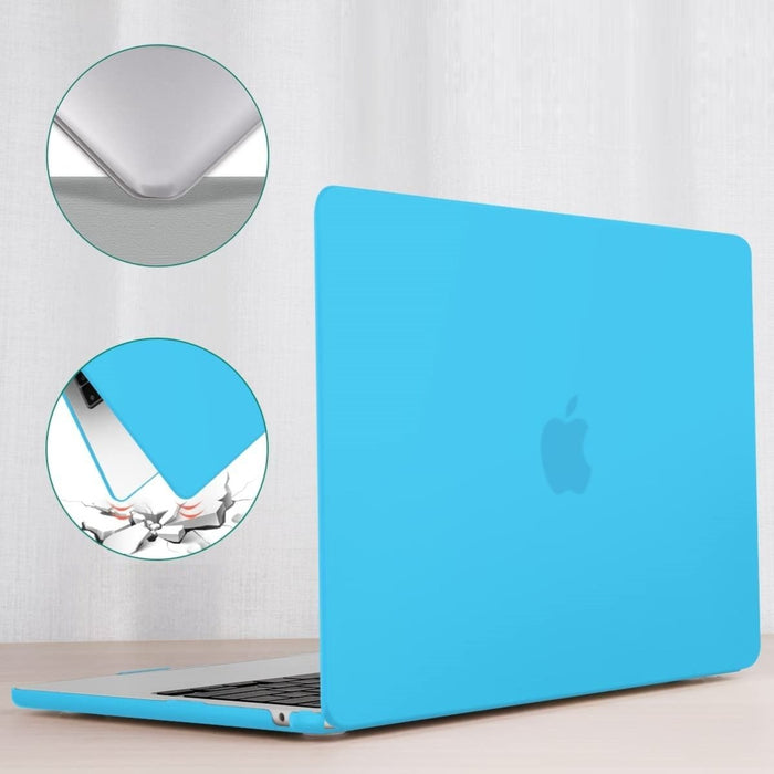 Macbook Air 2022 Hoesje - 13.6 inch - Matte Licht Blauw - MacBook Air (M2 Chip) Case - Cover geschikt voor Apple MacBook Air (A2681)