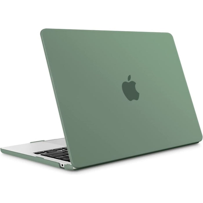 Macbook Air 2022 Hoesje - 13.6 inch - Matte Middernacht Groen - MacBook Air (M2 Chip) Case - Cover geschikt voor Apple MacBook Air (A2681)